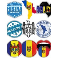 AliExpress NONE Moldova National Flag Map National Badge Car Stickers Vinyl Sticker Laptop Helmet Motorcycle Bicycle Scooter Kayak Decor Decal