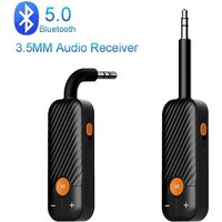 2 In 1 Bluetooth 5.0 Audio Receiver Transmitter 3.5mm AUX With Mic Stereo Music Wireless Adapter For Headphones TV Car Speakers