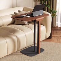 Italian Minimalist Saddle Leather Side Table Sofa Bedside Corner Table Luxury Home Living Room Coffee Table High End Furniture