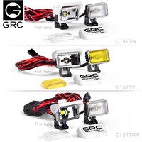 GRC 20mm rectangular foldable spotlight retro simulation off-road searchlight suitable for 1:10 RC remote control vehicle TRX-4