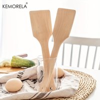 2PCS Natürliche Holz Spatel Antihaft Kochen Für Lebensmittel Braten Mix Rühren Braten Küche Utensil Haushalt Küche Gadgets