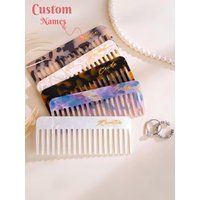 Personalized Custom Marble Hair Comb, Portable Comb, Bridesmaid Wedding Gift, Perfect for Teacher's Day, Birthday, Party and Gra