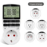 Digital Timer Switch EU Programmable Electronic Timing Socket US UK FR AU Plug Outlet Kitchen Appliance Time Control Day/Hour