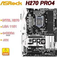 ASRock H270 PRO4 Motherboard Intel H270 LGA1151 DDR4 64GB PCI-E 3.0 M.2 HDMI ATX Supports i5-7400 i3-7300 i7-6700 i3-6100 cpu