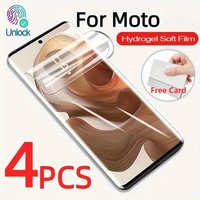 NNBILI 4pcs Ultra-Thin HD Soft Hydrogel Film for Curved Screens, For MOTO Edge 70 60 50 Fusion G85 50 Neo 60 70 Ultra Film