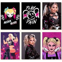 A-Alexa B-Bliss Wrestling Poster HD Quality Wall Art Retro Posters For Home Room Wall Decor Self Adhesive
