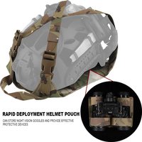 Tactical Airsoft Helmet Pouch Motorcycle Riding Helmet Bag Display Stand with Night Vision Goggles/Telescope/Glasses Storage Bag