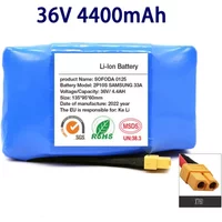 36V 4400mAh 18650 lithium-ion battery pack 10S2P configuration, special replacement battery for balanced car/twist car