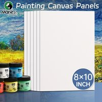 8x10in 2/4/6pcs Canvas Panels,Artist Quality White Blank Flat Painting Boards for Drawing,Tempera for Students,Artist and Adults