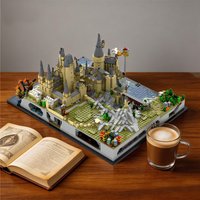 Gobricks MOC Wizard Castle Building Blocks Model Wizard Castle Grounds Expansion Street View Bricks Assembly Toys Kids DIY Gifts