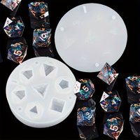 1 set of 7-shaped dice moulds Seamless 3D octahedron silicone moulds Suitable for resin and epoxy casting Handmade crafting