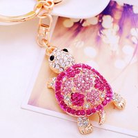 Wholesale Tortoise Keyrings Crystal Keychains Lovely Turtles Bag Pendant For Car Keyfob