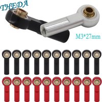 Metal M3*27MM Link Tie Rod End Ball Joint Ends for 1/10 Axial SCX10 II D90 D110 Tamiya CC01 RC Car Boat Car Airplane DIY Parts