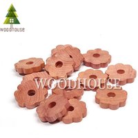 100% Cedar Blocks for Clothes Storage, 10 Cedar Wood Flowers Rings with Light Fragrance Odor Protection for clothes Closets