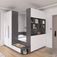 Living room tatami compartment integrated combination small apartment, wardrobe bed