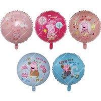 5PCS Party Supplise for Baby Shower Gender Reveal Birthday Cartoon Peppa Pigs Foil Balloon Set Cute Home Decor Balloons Gifts