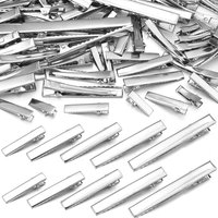 20-50pcs 20/32/40/45/55/75/98mm Flat Metal Single Prong Alligator Hairpin Clip Base DIY Hair Clips Jewelry Making Accessories