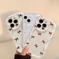 Cartoon Red Black Bow Case For Honor 400 200 Pro 90 Lite X6B X8B X7B X9B X5B X6C X8C X6A X8A X5 X8 X7A X9C Smart X7D X9D Nova 11