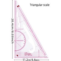 3220 plate-making, fine arts, multi-functional scale triangular printing ruler sizing ruler learning clothing scale