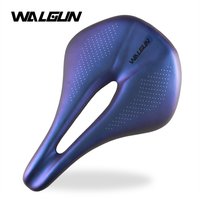 Carbon Fiber Ultra-light Saddle Gradient Blue-Purple Suitable for MTB Bicycle ts101 Folding Mtb Accessories Bicycle Parts