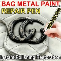 Multi-Purpose Black Metal Touch-Up Paint Pen, Quick-Drying Waterproof Scratch Repair Marker for Faucets, Door Handles, Bags, Lea