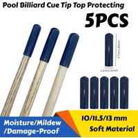 5pcs Snooker Billiard Cue Tip Head-Protective Leather Cover Cue Head Protector Sturdy Outdoor Sports Accessories 10/11.5/13 mm