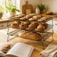 Wire Cooling Rack Angled Legs Tiered Cooling Rack Baking Gear Even Air Circulation