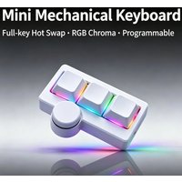 Hot-Swappable Mini Gaming Keyboard RGB USB Wired Portable Multi-Combination/Multimedia Office Game Custom Shortcut Keyboard