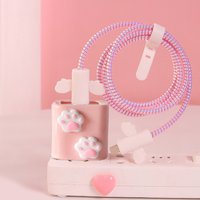 18W 20W Silicone Charger Protector Case USB Cable Winder Cover For iPhone 17 16 15 14 13 12 Pro Max Power Adapter Protection Set