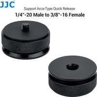 JJC Arca-Type 1/4 to 3/8 Thread Screw Converter 1/4"-20 Male to 3/8"-16 Female Metal Adapter for Cameras Tripods Monopods Flash