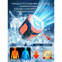USB Mini Fan 360° Adjustable Wind Direction Powerful Wind Waist Mounted High Power Portable Cooling Fan for Home Office Use
