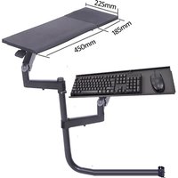 D-MOUNT OK7030 Multi functional laptop tray holder around chair legs lazy office stand + keyboard foldable plate mount