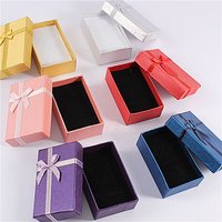 Colorful Bowknot Jewelry Box Earring Jewelry Organizer Necklace Storage Box Paper Organizers Storage Jewelry Display Gift Case