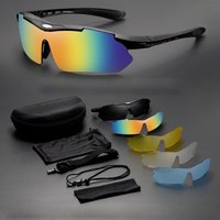 AliExpress JQZSAG Unisex Cycling Sports Glasses Set Women Men with Interchangeable Lenses Night Vision Sports Eyewear for Outdoor Gafas Ciclismo