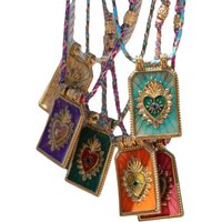 14k Gold Plated Tarot Card Pendant Necklace - Retro Heart Charm Lucky Bead Rope Chain Necklace for Women Girls Jewelry Gift
