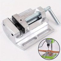 1pc Aluminum Drill Press Vise Flat Pliers Mini Drill Chuck Multi Tool Manual Clamp