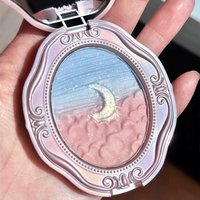 Colorrose Embossed Powder Blusher Matte Gradient Shimmer Blue Pink Natural Girlish Makeup Blush Pearlescent Highlight Cheek