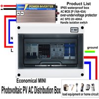 Mini Photovoltaic PV AC Distribution Box Inverter Side Connection Economical Off-Grid Connected Box