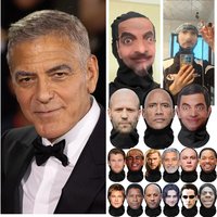 3D Funny New Elastic Realistic Celebrity Mask Visualized Masks Full Face Cosplay Balaclava Halloween Party Props Headcovers