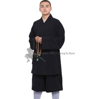 Cotton Buddhist Monk Robe Shaolin Arhat Kung fu Suit Qigong Zen Meditation Uniforms
