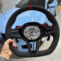 Customized Suede Car Steering Wheel For BMW G20 G30 320 525 F10 F30 E90 F70 E71 F31 F32 X5 X6 F01 M3 Car Interior Accessories