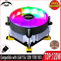 PC Efficient Copper Core/Aluminum Core Cooler Cpu Fan mute 4 pin PWM Air-cooled Compatible LGA1150 1151 1155 1156 1200 1700 1851