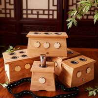 1PC Nature Bamboo Moxibustion Box Burner Warm Acupuntura Massage Therapy Moxa Stick Body Acupoint Massager Health Care