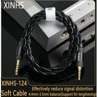XINHS-124 4.4mm balanced to 3.5mm balanced audio extension cable with 2-meter adapter suitable for Audeze MM-100、Hifiman HE R9