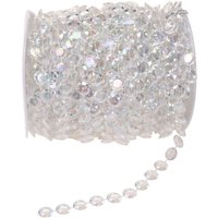 Guirlande de perles en cristal transparent, en acrylique, pour porte, rideau de perles, décorations de mariage, d'anniversaire, artisanat d'art, 99 pieds