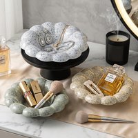 Ceramic Sofa Shape Jewelry Tray Marble Pattern Desktop Organizer Dish for Rings Earrings Keys Cosmetics Home Decor