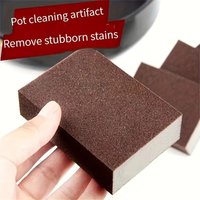 5pcs Household Cleaning Brush Magic Descaling Emery Sponge Useful Things for Kitchen Remove Pot Bottom Stubborn Stains Tools
