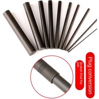 12pcs 1.0-3.5mm Solid Carbon Rod Carbon Connection Tube Fishing Rod Accessories Road Fishing Rod Modified Broken Rod Repair