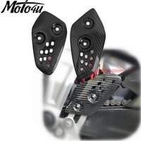 For YAMAHA MT07 FZ07 2014-2023 MOTO4U Carbon Fiber Motorcycle Accessories Pedal Guard Rear Pedal Guard Heel Plate Decorative
