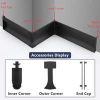 H40/50/65mm LED Sockel Linear Lampe Aluminium Profil Zubehör Baseboard Kunststoff Interne Winkel Externe Ecke Stecker
